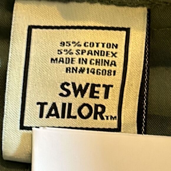 NEW Swet Tailor Mens Olive Shorts - Picture 8 of 8